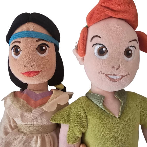 Disney Store Plush Doll Pair - Peter Pan and Pocahontas - Picture 2 of 4